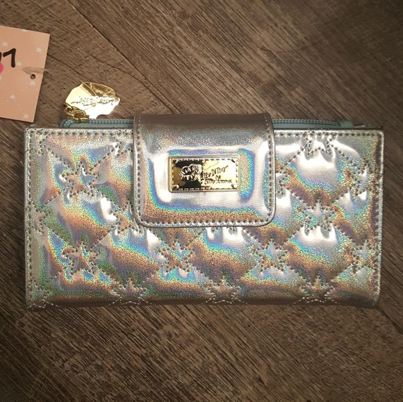 betsey johnson holographic purse